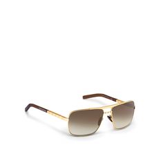 LOUIS VUITTON® - Attitude Sunglasses - Gold Louis Vuitton Glasses, Louis Vuitton Official Website, Louis Vuitton Sunglasses, Aviator Style, Louis Vuitton Official, Cool Sunglasses, Gold Sunglasses, Mens Glasses, Boutique Jewelry