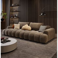 a living room filled with furniture and decor