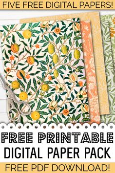 the free printable digital paper pack is available for purchase