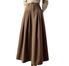 Women's Wool Long Skirt High Waist Maxi Pleated Big Swing Size S,M,L,XL High Waist Midi Skirt, Skirt High Waist, Womens Skirts, Skirts Midi High Waisted, Long Skirt, Favorite Outfit, High Waisted Skirt, Midi Skirt, Art Collection