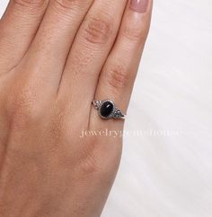 Black Onyx Ring, 925 Sterling Silver Ring, Oval Crystal Ring, Handmade Ring, December Birthstone, Minimalist Jewelry, Wedding Gift For Women Gemstone Name - Black Onyx Stone Quality - AAA  Weight - 1.62 gm  Stone Shape - As shown in the picture Ring Size - All Ring Size Available  We serve complete 925 sterling silver Jewelry and genuine properties of the stone.  The products are dispatched from the small business from UK. Product Quality and Packaging - Our all products are 925 Silver Stamped which shows that the product is genuine and authentic .The products are dispatched from the small business from UK so you get the product on time and the product packaging comes in bubble foil wrap with all the precautions taken primarily that your product reaches you with zero damage. Properties of Picture Ring, Black Onyx Stone, Black Onyx Ring, Ring Oval, Crystal Ring, Onyx Ring, December Birthstone, Onyx Stone, Jewelry Wedding