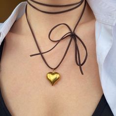 Pendant: Stainless Steel. Size: 2.5*2.5 cm. Color: gold/silver. Length of the cord is 155 cm. (I can make the length you need, just write me a message). Material: faux suede. Color: black/chocolate/deep gray. Gold Heart Jewelry With Adjustable Cord, Adjustable Gold Choker With Cord, Gold Choker With Adjustable Cord, Adjustable Gold Choker, Adjustable Gold Heart Pendant Necklace, Brass Jewelry With Adjustable Cord As Gift, Brass Jewelry With Adjustable Cord For Gift, Adjustable Cord Heart Pendant Jewelry Gift, Gift Brass Jewelry With Adjustable Cord