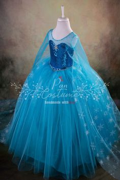 Tulle Ball Gown For Costume Party, Blue Fairytale Princess Dress For Dress-up, Blue Princess Gown For Party, Blue Princess Style Party Gown, Blue Princess-style Fitted Ball Gown, Princess Style Blue Gown For Party, Princess Style Fitted Blue Ball Gown, Blue Princess Style Party Dress, Blue Princess Gown For Wedding