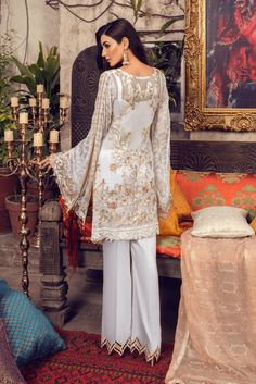 Buy bell bottom trouser design with shirt for Pakistani women in USA from us. This bell bottom trouser design with shirt dress is available in custom size Short Kameez, Trouser Designs Pakistani, Bell Bottom Trouser, Bell Bottom Trousers, Pakistani Women, Pakistani Suit, Trouser Design, Indian Dresses Traditional, Suit Trousers