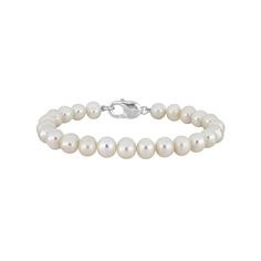 Accessorize in style with this Stella Grace Men's Freshwater Cultured Pearl Strand Bracelet. Click on this JEWELRY & WATCHES GUIDE to learn about fit, styles, materials and more! Accessorize in style with this Stella Grace Men's Freshwater Cultured Pearl Strand Bracelet. Click on this JEWELRY & WATCHES GUIDE to learn about fit, styles, materials and more! FEATURES Length: 9 in. Clasp: lobster-claw Nickel free Metal: sterling silver Plating: rhodium Finish: polished Packaging: boxedCULTURED PEARL Classic Jewelry With Sterling Silver Clasp, Classic Adjustable Pearl Bracelet For Anniversary, Adjustable Classic Pearl Bracelet For Anniversary, Classic White Jewelry With Classic Design, Classic White Gold Pearl Bracelet With Oyster Clasp, Classic White Gold Pearl Bracelet With Oyster Details, Classic Sterling Silver Oyster Bracelet, Classic White Gold Bracelets With Sterling Silver Clasp, Classic Sterling Silver Bracelet With Round Beads