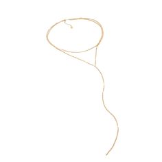 Discover the allure and versatility of the Eliana Lariat Necklace. Designed to complement a variety of necklines and styles, this lariat is perfect for both casual and formal occasions. Wear it with a plunging neckline for a dramatic effect, or layer it with other necklaces for a chic, contemporary look. 14k gold-filled 16"-18" adjustable Nickel- and lead-free Adjustable Delicate Chain Lariat Necklace For Party, Adjustable Delicate Lariat Necklace For Party, Delicate Adjustable Gold Body Chain, Elegant Adjustable Length Chain Choker Necklace, Elegant Adjustable Length Choker Chain Necklace, Elegant Multi-strand Lariat Necklace, Chic Gold Lariat Necklace With Clavicle Chain, Elegant Double Chain Adjustable Body Chain, Gold Minimalist Lariat Necklace For Formal Occasions