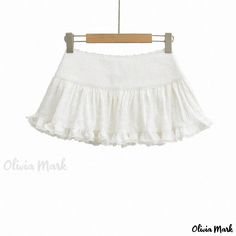 Olivia Mark - White Lace Ballet Cake Skirt High-Waisted Mini Skirt Ballet Cake, Ballet Cakes, Cake Dress, Cake Skirt, Dress Cake, Denim Pencil Skirt, Denim Midi Skirt, Types Of Skirts, Classic Blue