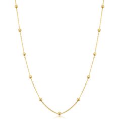 PRICES MAY VARY. CRAFTED OF 14K GOLD FILLED THE PERFECT ALTERNATIVE TO REAL GOLD NECKLACE as it offers the shine, elegance, and charm of real gold station necklace for a reasonable cost ELEGANT, STYLISH, FASHIONABLE, this gold filled necklace will add shine and glamour to any attire, and it will be perfect for all day, everyday wear as it is lightweight and durable The beads on this gold filled satellite necklace is approximately 3 millimeters and the chain is approximately 1 millimeter thick and it is available in various lengths, and it is completed with a sturdy lobster claw clasp GIFT GIVING READY. An elegant black packaging house this beautiful gold designer jewelry for women ready to be given as gift for Valentine's Day, birthday, anniversary, Mother's Day, graduation, holidays or ot Real Gold Necklace, Gold Necklace For Women, Real Gold Jewelry, Gold Bead Necklace, Gold Necklace Women, Gold Necklace Layered, Station Necklace, Gold Collection, Gold Jewellery Design