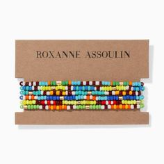 The Brighter the Better Bracelets – Roxanne Assoulin Roxanne Assoulin, Making Bracelets With Beads, Homemade Bracelets, Candy Bracelet, Diy Beaded Bracelets, Embroidery Bracelets, Beaded Jewelry Necklaces, Beaded Bracelets Tutorial, Beads Bracelet Design