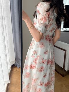 Lunivop Korean Summer Fashion Chiffon Floral Dress Women Casual A-Line Fairy Party Midi Vestidos Female Vintage Beach Short Sleeve Robe modname=ckeditor S:Length:108cm,Bust:80cm ,Waist:64cm M:Length:109cm,Bust:84cm ,Waist:68cm L:Length:110cm ,Bust:88cm, Waist:72cm Note: 1. Please follow the size chart to select the size and do not select directly to your habits. 2. The size may have 1-3 cm differs due to manual measurement. 3. As we all know, the different computers display colors differently, t Korean Summer Fashion, Chiffon Floral Dress, Korean Fashion Summer, Korean Summer, Fairy Party, Floral Chiffon Dress, Chiffon Floral, Womens Floral Dress, Lace Bodycon Dress