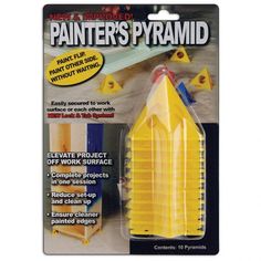 a yellow plastic painter's pyramid