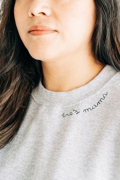 "Our Custom Embroidered Mama Sweatshirt will keep you cozy and stylish. This sweater makes the perfect gift for the mom in your life!   Pair it with our Beaded Mama Earrings to make a fun/unique gift for that special mama: https://www.etsy.com/EmbroiWear/listing/1206420013/mothers-day-earrings-baby-shower-gift?utm_source=Copy&utm_medium=ListingManager&utm_campaign=Share&utm_term=so.lmsm&share_time=1648671127041 One personalized Name + the word Mama is embroidered on the sweatshirt along the crew Custom Embroidered Relaxed Fit Tops For Loungewear, Custom Embroidery Loungewear Tops, Relaxed Fit Tops With Custom Embroidery For Loungewear, Long Sleeve Tops With Custom Embroidery For Everyday, Winter Tops With Embroidered Logo For Everyday, Custom Embroidered Long Sleeve Tops As Gift, Embroidered Relax Fit Sweatshirt For Gift, Embroidered Crew Neck Tops For Gifts, Winter Gift Tops With Embroidered Logo