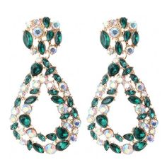 Classic Vintage Chunky Colorful Crystal Hoop Dangle Earrings Enhance your elegance with these stunning earrings that are the perfect statement piece for any formal event. Timeless Design Featuring a vintage style and chunky design, these hoop drop dangle earrings are a timeless classic that will never go out of fashion. Superior Quality Material: Made with high-quality acrylic and rhinestone Metal Type: Crafted from durable zinc alloy Size: 7.4*3.8cm, making them a noticeable accessory Back Find Chic Teardrop Clip-on Earrings For Party, Chic Teardrop Earrings For Party, Trendy Teardrop Dangle Earrings For Party, Green Hoop Earrings For Party, Trendy Teardrop Chandelier Earrings For Party, Chic Teardrop Chandelier Earrings For Party, Chic Teardrop Dangle Earrings For Party, Trendy Drop Clip-on Earrings For Party, Trendy Green Earrings For Evening