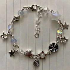 Material: Metal Dice Bracelet, Gothic Bracelet, Bracelets Design, 8 Ball, Star Bracelet, Cute Bracelets