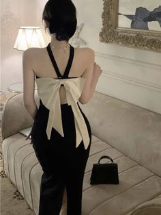 46098391892219 Wedding Runway, Bow Wedding, Backless Long Dress, Dress Women Elegant, Female Clothing, Wedding Bows, Summer Party Dress, Dresses Summer, Bow Design