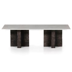 Terrell Coffee Table, Raw Black-Furniture - Accent Tables-High Fashion Home Classic Table, Coffee Table Rectangle, Leg Support, Lounge Area, Coffee Table White, Four Hands, Modern Coffee Tables, Custom Upholstery, Cast Aluminum