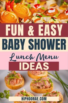 the fun and easy baby shower lunch menu