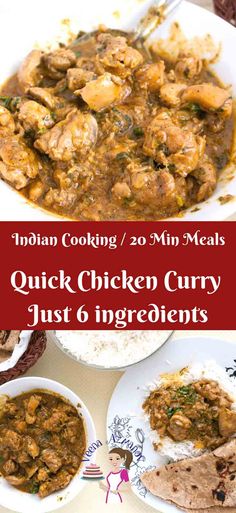 Make a perfect chicken curry with just six ingredients in just 20 minutes. Simple and easy perfect with rice or chapati #Indian #chicken #Curry #recipe 20 Min Meal, Quick Chicken Curry, Chicken Curry Recipe Easy, Exotic Recipes, Turkey Dinners, Indian Chicken, Curry Spices, Perfect Chicken, Ethnic Food