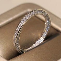 Intertwined Moissanite Wedding Band Round Eternity Moissanite Twisted Band Gold | eBay Luxury Heirloom Bands For Anniversary, Luxury Lab-grown Diamond Stackable Rings For Gift, Women’s Wedding Bands, Female Wedding Bands, Woman Wedding Band, White Gold Wedding Bands Women, Rings Bands, Stackable Wedding Bands, Unique Bands