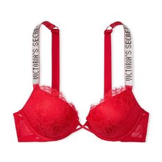 Bra Outfit, Victoria's Secret Bombshell, Red Lace Bra, Victoria Secret Outfits, Vs Bras, Red Bra, Cute Bras, Lipstick Red, Victoria Secrets