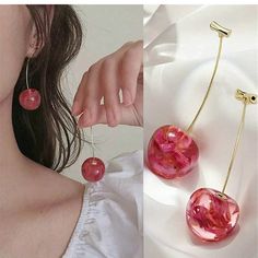 These Are Absolutely Adorable And Very Unique Cherry Earrings. Charming Red Cherries With Gold Color Stem Fashion Jewelry New In Bag! Red Drop Earrings For Spring, Red Jewelry Spring Gift, Red Jewelry For Spring Gift, Red Earrings For Spring Party, Cute Red Jewelry For Spring, Cute Red Earrings For Spring, Red Spring Earrings, Trendy Red Earrings For Summer, Cherry Colored Earrings For Summer Party