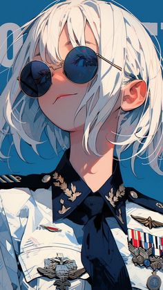 Anime Character, A Woman, Sunglasses, White