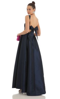 Foxie Fit and Flare Maxi Dress in Navy | LUCY IN THE SKY Flare Maxi Dress, Navy Prom Dresses, Navy Blue Prom Dresses, Prom Outfit, Classy Prom, Navy Blue Bridesmaid Dresses, Classy Prom Dresses, Lucy In The Sky, Navy Bridesmaid Dresses