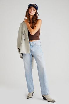 Levi's 90's 501 Jeans | Free People Casual Fitted Straight Leg Cropped Jeans, Classic Summer Jeans, Light Wash Cropped Jeans With Button Closure For Spring, Light Wash Cropped Jeans With Straight Hem For Fall, Light Wash Cropped Jeans With Straight Hem For Spring, Light Wash Cropped Jeans For Spring, Classic Cropped Jeans With Straight Hem For Fall, Straight Fit Cropped Jeans For Everyday Fall Wear, Casual Cropped Jeans With Button Closure For Spring