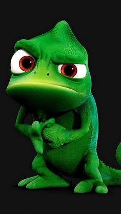 a green frog with big red eyes sitting down