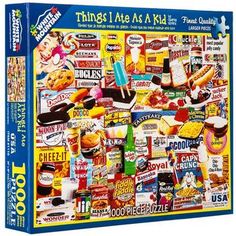 a jigsaw puzzle with many different items on it