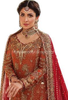 Bridal Lehenga Dress Lehenga Kameez, Pakistani Bridal Lehenga, Rusty Orange, Pakistani Bridal, Shades Of Orange, Bridal Lehenga, Chiffon Fabric, Lehenga, Custom Sizing