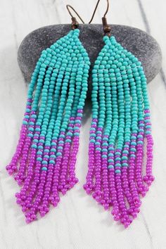 Turquoise Fringe Tassel Drop Earrings, Turquoise Fringe Earrings For Summer, Turquoise Jewelry With Tassels And Round Beads, Turquoise Fringe Beaded Earrings For Beach, Summer Turquoise Tassel Drop Earrings, Turquoise Tassel Earrings For Beach, Turquoise Tassel Earrings With Colorful Beads For Beach, Turquoise Tassel Drop Earrings For Summer, Turquoise Earrings With Beaded Fringe