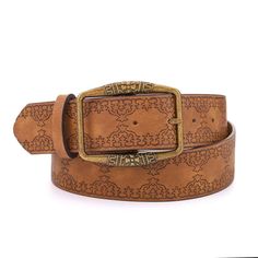 PRICES MAY VARY. Fashion women belt is made with exquisite handicraft.Extremely soft and comfortable to wear. Vintage belt comes in two colors and matches your outfit well. Leather waist belt design is very simple and classic.It totally shows off your good taste and makes your clothes shine. Dainty belts for women, excellent for matching your dresses, shirts, jeans, leather pants, in different occasions such as working,shopping,traveling,parties,dating,nightclubs. If you have any questions,pleas Western Leather Belt, Belt For Jeans, Cowgirl Belts, Spain Fashion, Buckle Jeans, Cowboy Belt, Western Buckles, Women Belt, Cowgirl Cowboy