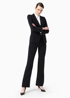 Shop GIORGIO ARMANI Pure silk tuxedo for Woman at the official store and browse the Suits & Co-ords collection. Tuxedo For Woman, The Suits, Armani Women, Slim Fit Suits, Co Ords, Fitted Suit, Classic Man, Clothes Collection, Giorgio Armani