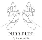 two hands are shown with the words pur purr by anabella