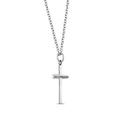 A beautiful and modern twist to your traditional flat cross necklace. Introducing our stainless steel women's cross pendant that has a diamond cut look and if perfect for layering. Product DetailsCross Size: 25 mm x 16 mm (0.98" x 0.63")Chain Length: 17 inches + 2" extensionChain Width: 2 mm Finish: Shiny Stainless Steel Crucifix Necklace With Adjustable Chain, Stainless Steel Cross Necklace With Adjustable Chain, Engraved Stainless Steel Cross Necklace, Stainless Steel Cross Pendant Necklace For Gift, Stainless Steel Crucifix Cross Necklace As Gift, Gift Stainless Steel Cross Pendant Necklace, Engraved Stainless Steel Cross Necklaces, Stainless Steel Pendant Cross Necklace For Gift, Minimalist Stainless Steel Cross Necklace With Adjustable Chain