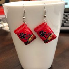 Brand New. Limited Availability. Makes Great Gift. Crazy Rich Asians Earrings, Blackpink Earrings, Harajuku Earrings, Chinese Jewelry Earrings, Ramen Earrings, Asian Hoop Earrings, Bts Blackpink, Kpop Bts, Earrings Color