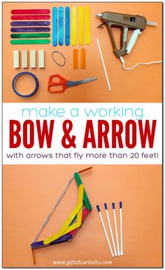 the cover of make a working bow and arrow with arrows that fly more than 20 feet