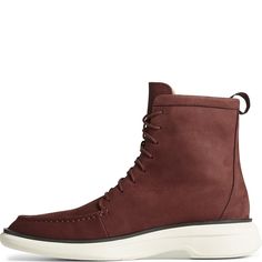 PRICES MAY VARY. Luxurious, tumbled nubuck uppers in handsewn construction 7-Eye lace-up boot with choice of 2 waxed cotton laces, SPERRY x LEGEND logo heel webbing pull tab Fully-lined with supple lambskin PLUSHWAVE midsole/outsole for all-day lightweight comfort Suede Lace-up Boots With Moc Toe For Fall, Fall Suede Lace-up Boots With Moc Toe, High-top Suede Boots With Laces, High-top Leather Boots With Lacing, Leather High-top Lace-up Boots, Mid-top Laced Boots For Fall, Suede Work Boots With Vibram Sole, Suede Work Boots With Leather Sole And Lace-up, Suede Lace-up Work Boots With Leather Sole