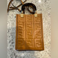 Mini Sunshine Shopper, Caramello In Excellent Condition, With Box, Dust Bag, And Authentication Card. Retail $1980+Tax, Purchased In Feb 2023. Oboe, Pocket Book, Bags Mini, Fendi Bags, Dust Bag, Fendi, Bag Lady, Conditioner