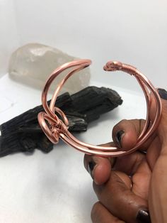 Copper Ankh Bracelet Hand Made Elegant Hand Wrapped Copper Bangle, Metal Wrap Bangle Bracelet, Bohemian Adjustable Copper Bracelets, Adjustable Rose Gold Wire Wrapped Bracelets, Hand Wrapped Metal Cuff Bracelet, Unique Adjustable Hand Wrapped Bangle, Unique Adjustable Wrap Bangle Bracelet, Adjustable Unique Wrap Bangle Bracelet, Adjustable Wrap Bangle Bracelet