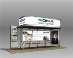 a display booth for nokia connecting people