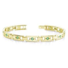 METAL SPECIFICATIONS Metal Name : Yellow Gold 14K STONE SPECIFICATIONS Stone Name : Green Emerald Stone Cut : Round Stone Details : There are 10 green emeralds approx. 0.25 carats each (approx. dia. 4.0 mm). Natural earth mined stones. Total Stone Weight : approx. 2.50 carats Quality of Emeralds : AAA BRACELET SPECIFICATIONS Length : 7" (Can change length, please indicate about change with payment) Appraised Value : $7848.00 Comes with cert Round Diamond Earrings, Emerald Style, Diamond Earrings Studs Round, Platinum Earrings, Oval Diamond Engagement, Oval Diamond Engagement Ring, Halo Earrings Studs, Ladies Diamond Rings, White Gold Diamond Rings