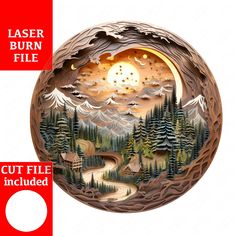 an image of a wooden cut out of a forest scene