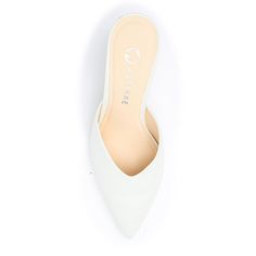 White V Mule | Alterre Customizable Mule - Sustainable Shoe Brand & Ethical Footwear Company Synthetic Pointed Toe Mules With Contrasting Heel Counter, Pointed Toe Mules With Contrasting Heel Counter, Pointed Toe Sandals With Stacked Heel In Medium Width, Pointed Toe Sandals With Stacked Heel, Medium Width, Sandals With Stacked Heel And Pointed Toe, Classic Low Heel Mules With Branded Insole, Medium Width Sandals With Stacked Heel And Pointed Toe, Classic Mules With Branded Insole And Low Heel, Classic White Mules With Removable Insole