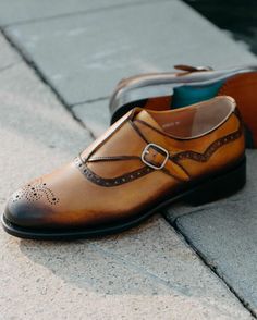 Handmade Men Brown Leather Monk Strap Dress Shoes on Storenvy Monk Shoes, Quality Leather Boots, Custom Design Shoes, Monk Strap Shoes, Formal Shoes For Men, Strap Shoes, Monk Strap, Formal Shoes, Brown Fashion