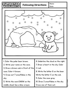 an animal worksheet for students to learn how to write and color the animals