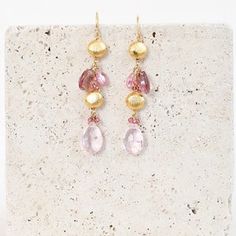 Opal Quartz and Pink Tourmaline Earrings Gemstone Gold Drop | Etsy Blue Gemstone Earrings, Gold Circle Necklace, Gemstone Earrings Gold, Gemstone Drop Earrings, Tourmaline Earrings, Aqua Chalcedony, Peridot Gemstone, Pink Gemstones, Gemstone Necklace Pendant