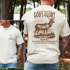 Hey, friend! Searching for a thoughtful gift for the Christian man in your life? Look no further than our Comfort Colors® God's Glory Christian Shirt for Men. This shirt isn't just any piece of clothing; it's a symbol of faith, making it an ideal Father's Day gift. Whether he's into Christian clothing or enjoys nature or deer hunting, this shirt is meaningful. Crafted with quality materials, this shirt not only showcases his beliefs but also offers comfort for everyday wear. Surprise him with a gift that speaks to his soul and style - our Christian apparel for men is sure to be a cherished addition to his wardrobe. PRODUCT INFO ⭐️ This design is made to look worn/aged. It has a crackled/faded appearance ⭐️ Comfort Colors 1717 T-Shirt Relaxed Unisex Fit - size up (1-2 sizes) for an oversize Jesus Shirts Christian Clothing, Shirts Cricut, Christian Clothing Brand, Hey Friend, God's Glory, Bible Verse Shirt, Christian Men, Hunting Gifts, Jesus Shirt