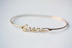 Name Bracelet - Irene Vintage Personalized Gold Charm Bracelet, Personalized Vintage Gold Charm Bracelet, Personalized Vintage Bracelet Jewelry, Retro Gold Bracelets As Gift, Vintage Gold Personalized Bracelets, Retro Bangle Bracelets For Gifts, Retro Bangle Bracelets For Gift, Personalized Vintage Gold Bracelets, Retro Adjustable Bracelets For Wedding